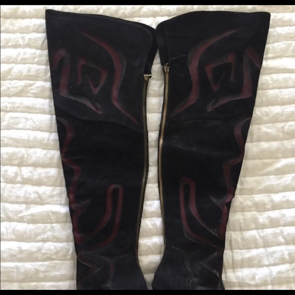 Charles Jourdan Thigh High Suede Boots 6.5